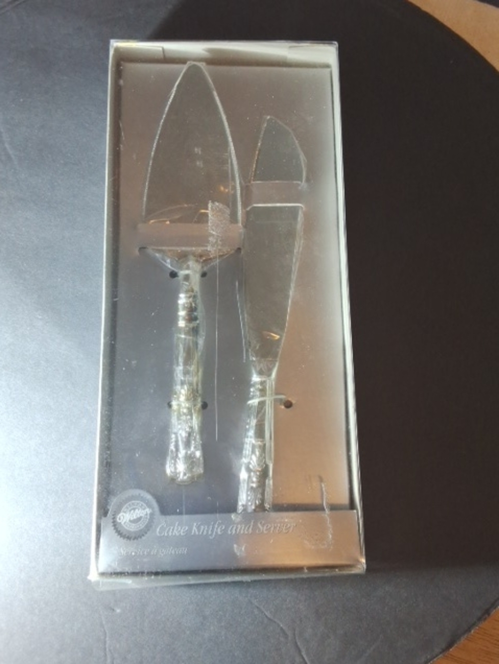 Wilton Silver Cake Knife and Server Set - Silver
